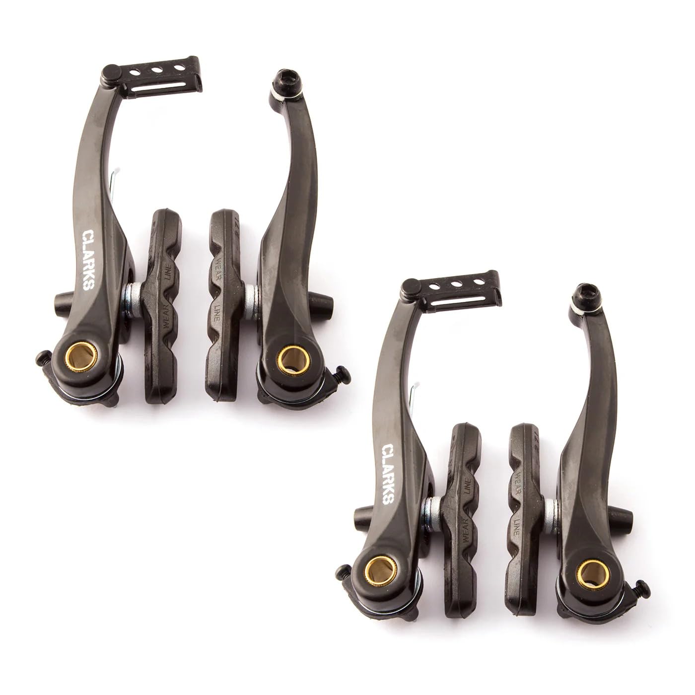Clarks MTB Mountain Bike V Brakes Caliper Replacement V Brakes Front and Rear Set Pull V Brakes with V Brake Accessories Suitable for All Bikes
