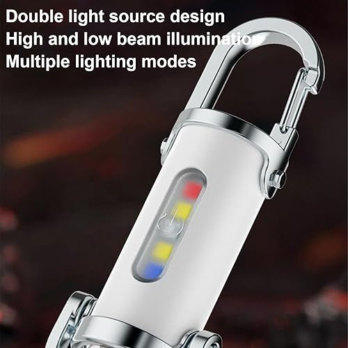 Miniatura 5 de Keychain Flashlight, Rechargeable Bright Led Light, 7 Mode Mini Keychain Flashlight, Aluminum Small Pocket Torch, Camping and Survival Accessories