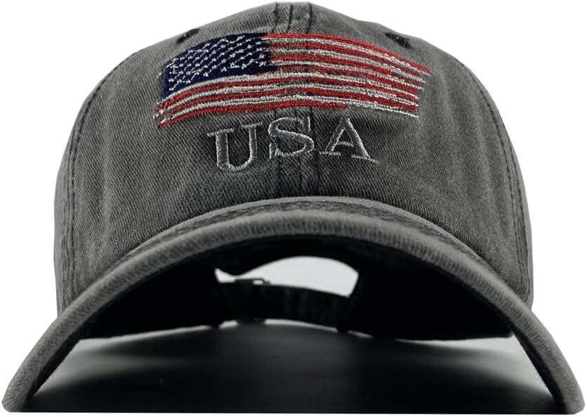 Washed American Flag Baseball Cap Retro Adjustable Sun Dad Gift Hats for Men Women Fashion Trucker Cap Unisex - Image 2