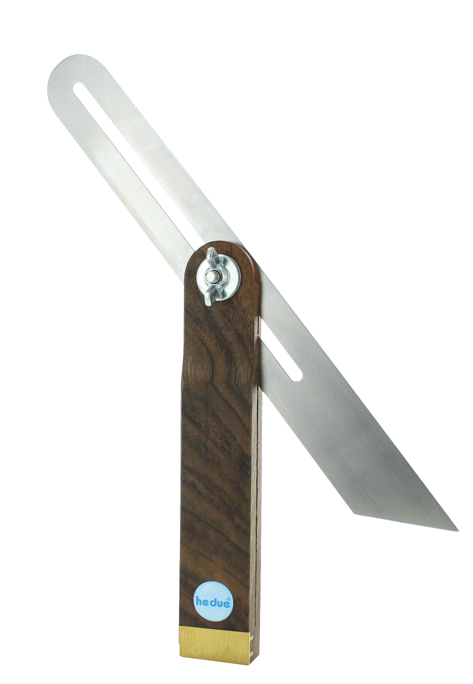 set de utensilios de carpintero en caja de madera - set de 3 piezas con escuadra de carpintero, falsa escuadra y escuadra a 45/135°.