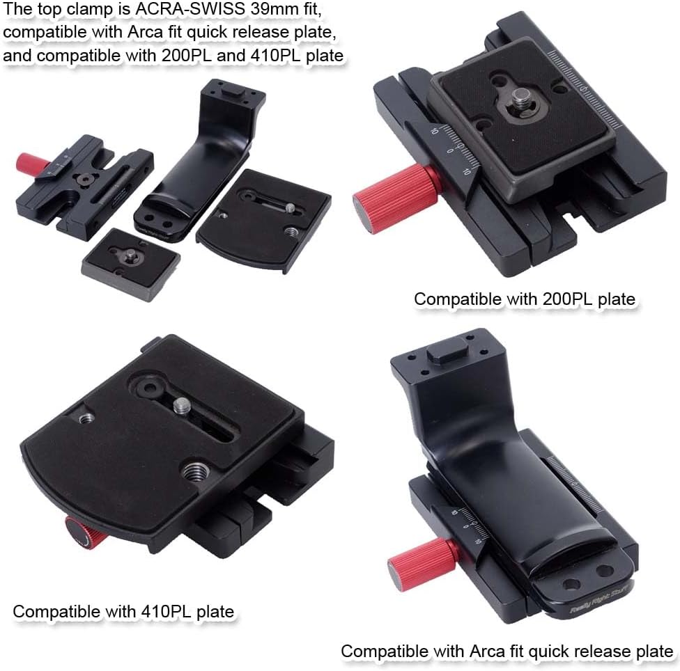 iShoot Clamp Adapter Converter Compatible with Manfrotto 200PL / 410PL Camera Plate & Converting Arca-Swiss Fit Quick Release Plate to RC RC2 Standard Tripod Ball Head