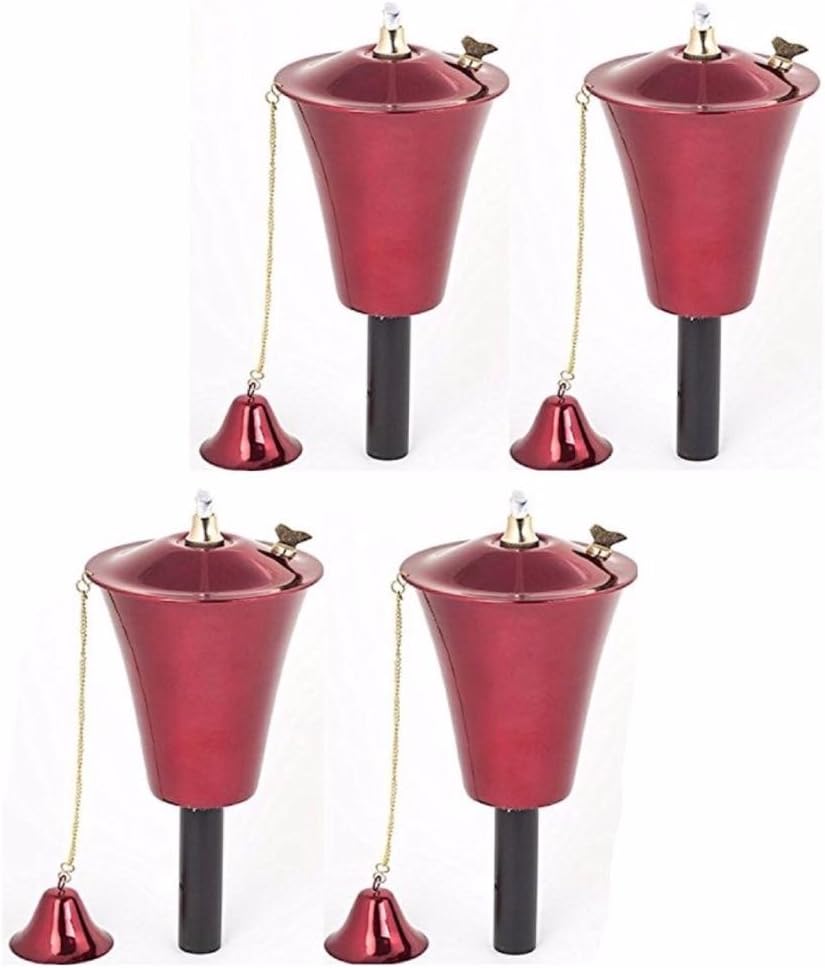Black Friday 🔥 Legends Direct Set of 4, Premium Metal Mosquito Torch, 54 Tall- Tiki Style/w Snuffer, Fiberglass Wick & Large 32oz Oil Lamp for Deck, Patio, Lawn, Garden, Luau (Cranberry) Super Cheap 🛒 Legends Direct Set of 4, Premium Metal Mosquito Torch, 54 Tall- Tiki Style/w Snuffer, Fiberglass Wick & Large 32oz Oil Lamp for Deck, Patio, Lawn, Garden, Luau (Cranberry)