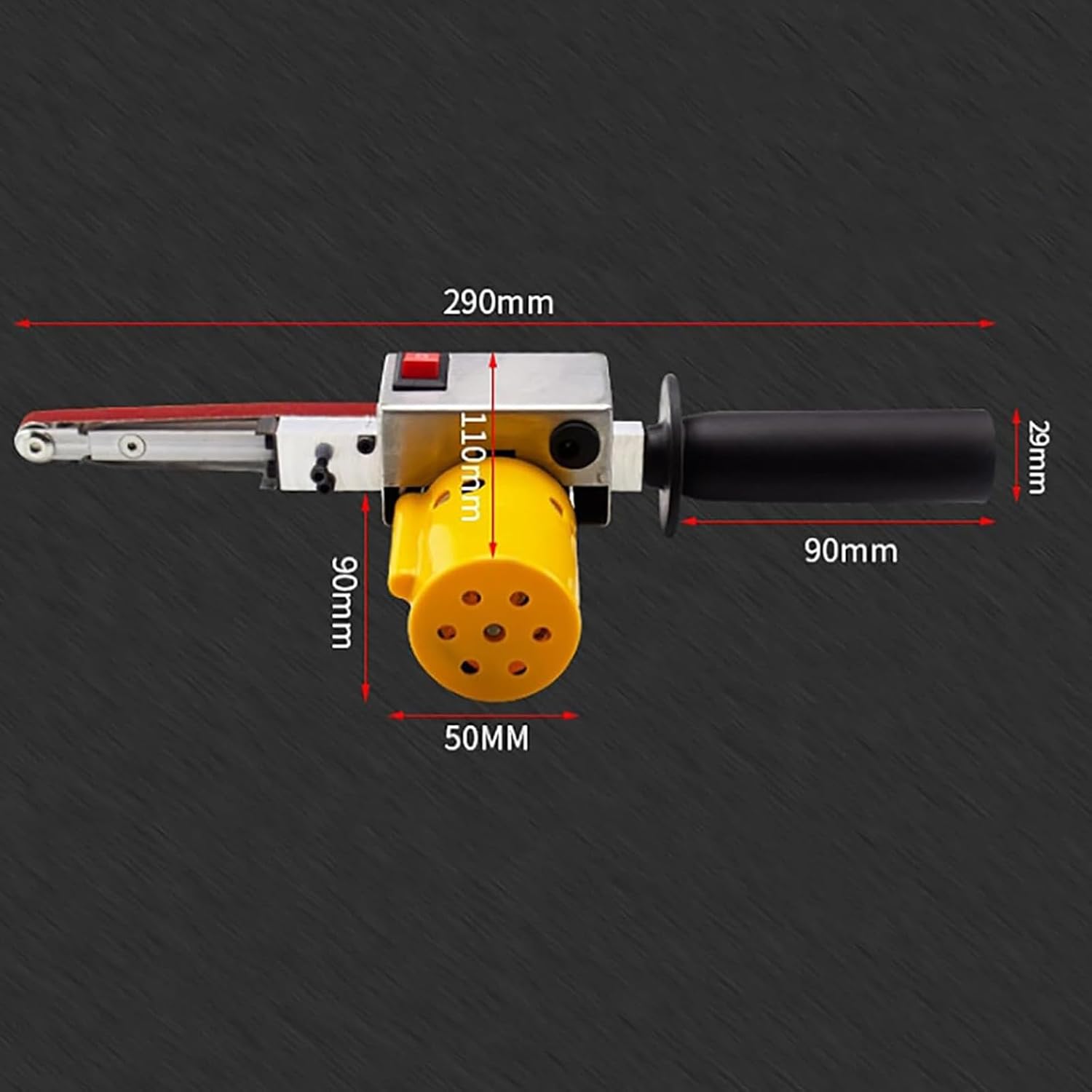 Portable Power Belt Sander Grinder Machine, Electric Belt Sander, Grinding Without Dead Corners, 7 Adjustable Speed, All-copper Motor, Strong Power, for Kitchen Knives, Carving Knives, Scissors