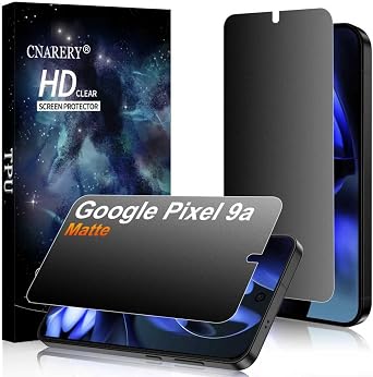 2 Pack for Google Pixel 9a Matte Privacy Screen Protector 6.3 Inch[Not Glass], Anti-Scratch, Anti-Glare, Support fingerprint Unlock