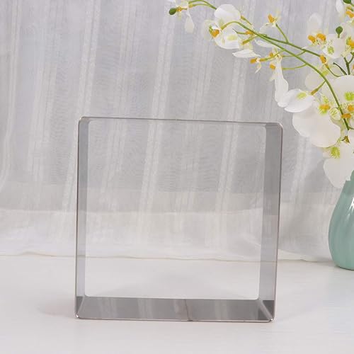 Miniatura 5 de KESYOO Anillo cuadrado de molde de mousse de 7 pulgadas, cuadrado, antiadherente, acero inoxidable, sin costuras, suministros para hornear pasteles