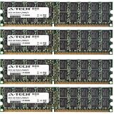 A-Tech 16GB (4x4GB) ECC RAM for Dell PowerEdge Series 2970, 6950, M605, M805, M905, R300, R805, R905, SC1425, SC1435, T300, T605 | DDR2 667MHz ECC RDIMM PC2-5300 2rx4 Registered DIMM Server Memory Kit