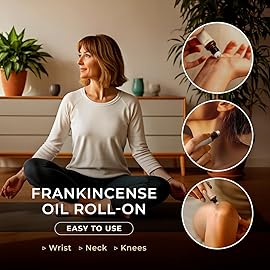 Gya Labs Frankincense Essential Oil Roll On - 0.34 Fl Oz - Travel Size Roller for Camping, Skin, Aromatherapy Relief, Convenience
