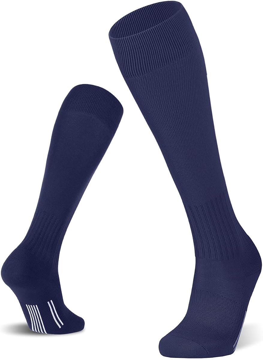 FITRELL Paquete de 2/3 calcetines de fútbol, ​​béisbol, softbol para jóvenes, niños, niñas, calcetines de fútbol sobre la pantorrilla para adultos, hombres y mujeres