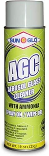 Sun-Glo Limpiador de vidrio en aerosol (AGC)  Amoníaco fortificado para vidrio y multisuperficie limpiador en aerosol para brillo totalmente