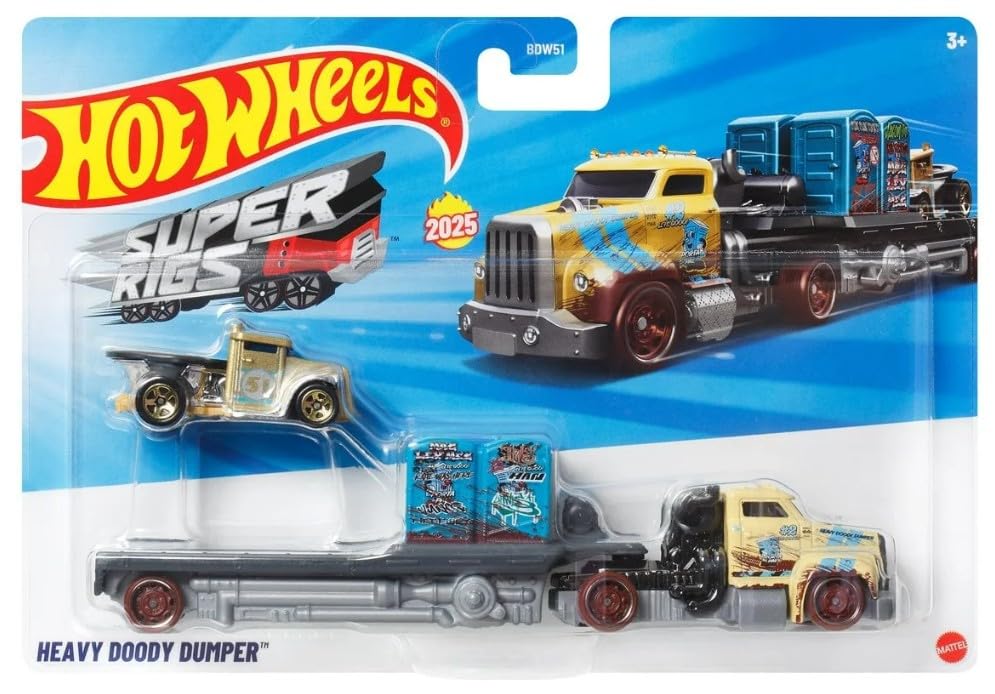 Hot Wheels Super Rigs Heavy Doody Dumper, Die-Cast Vehicle, 1:64 Scale - image 1
