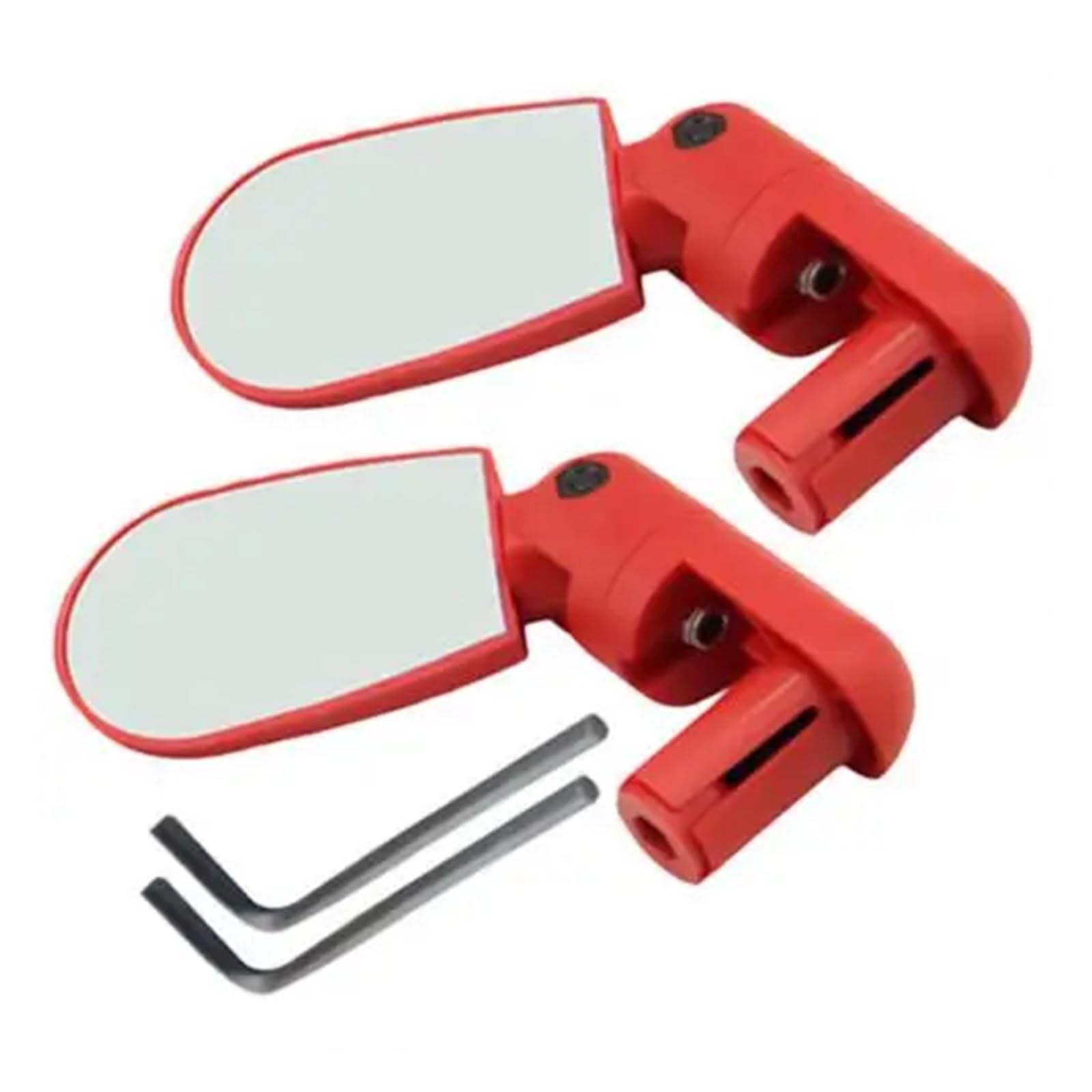 Fahrradspiegel 2Pcs Einstellbare Mountainbike Radfahren Lenker End Rückspiegel Weitwinkel Rennrad Zubehör(Red)