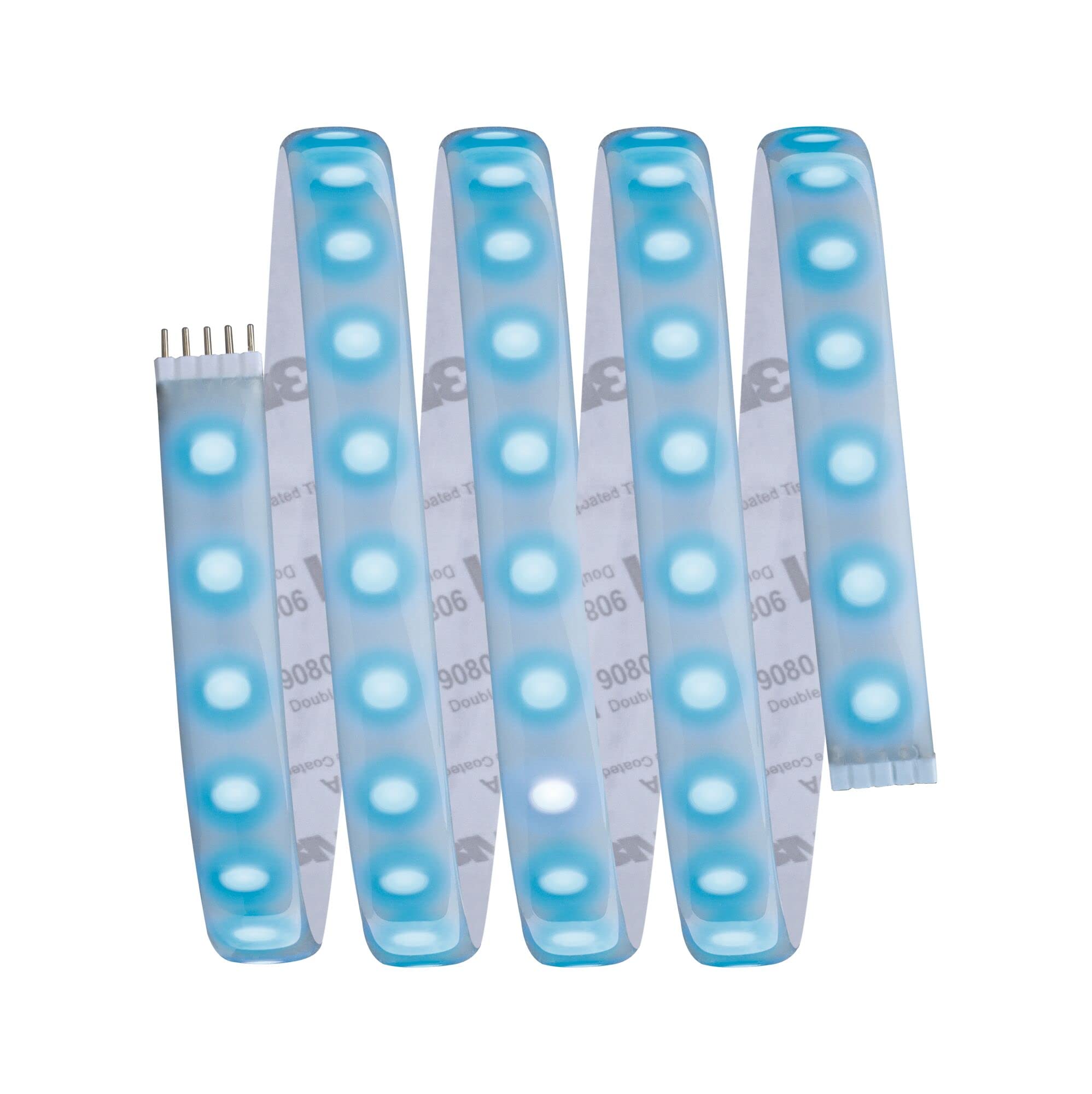 Paulmann 70528 MaxLED 1000 LED Strip RGBW Basisset IP44 18W 1000lm/m dimmbar 1,5m Silber Kunststoff 72LEDs/m 25VA