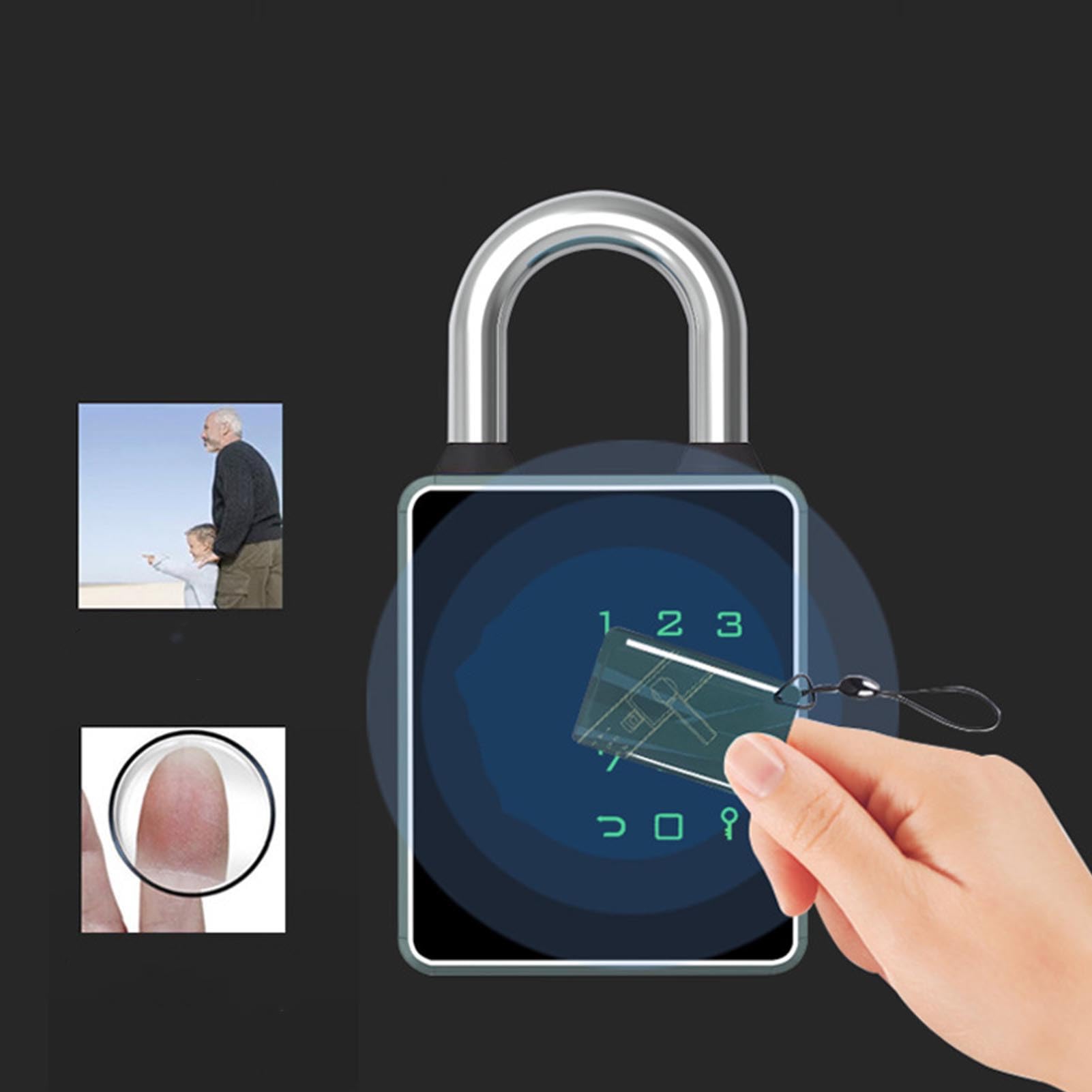 Cadenas à Empreintes Digitales Résistant Aux Intempéries - Verrouillage Intelligent USB