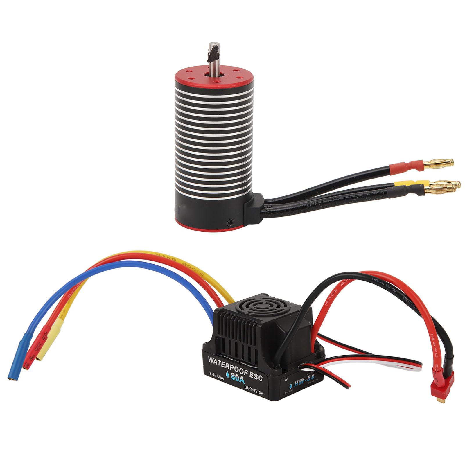 WINH 3670 Zestaw Silnika Bezszczotkowego, Multi Ochrona Bezszczotek Motorowy Combo RC dla Zabawki Samochodowej (2650KV)
