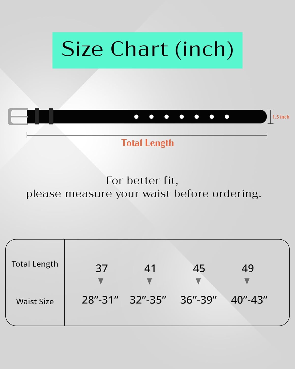 Mens Black Belt, Leather Dress Belts for Men Business Casual Pants Golf - Image 6