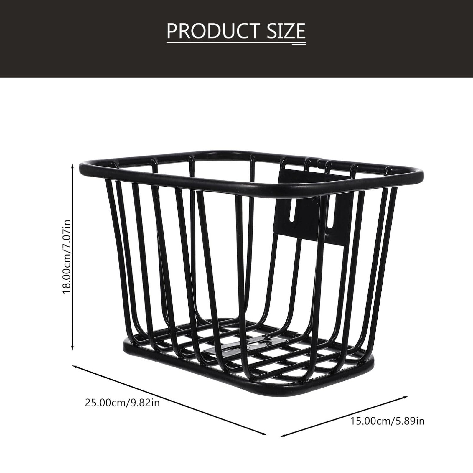 Balacoo Bike Basket Front: Bike Storage Basket Bike Front Rack Front Handlebar Bicycle Basket Wire Basket Grocery Basket - Bike Accessories