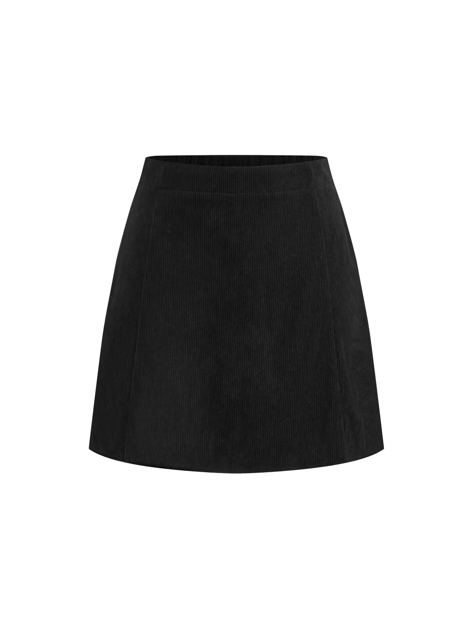 CIDER Corduroy Mini Skirt Elastic Waist A-Line Skirt Womens Fashion