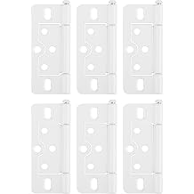 sourcing map 6Pcs 3x1.4 in Door Hinges Bifold Door Hinges Plating, White