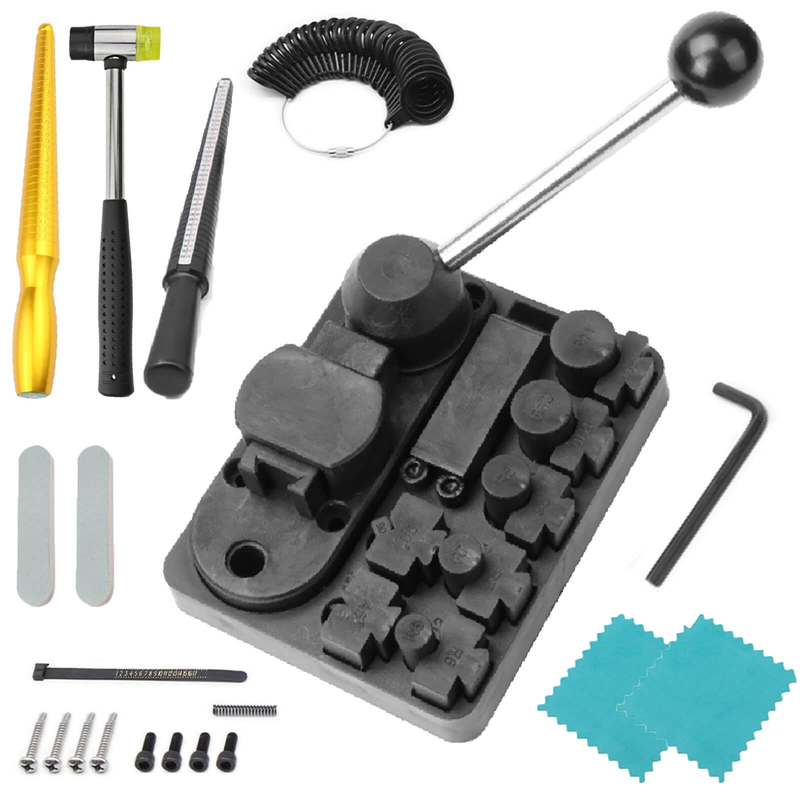 Metal Wire Bending Jig Set with Adjustable Dies, 2025 New Wire Bending Jig Tool Wire Bender, Jewelry Spoon Ring Bender Tool Heavy Duty for DIY Rings, Bending Metals, Jewelry Making (Basic Plastic)