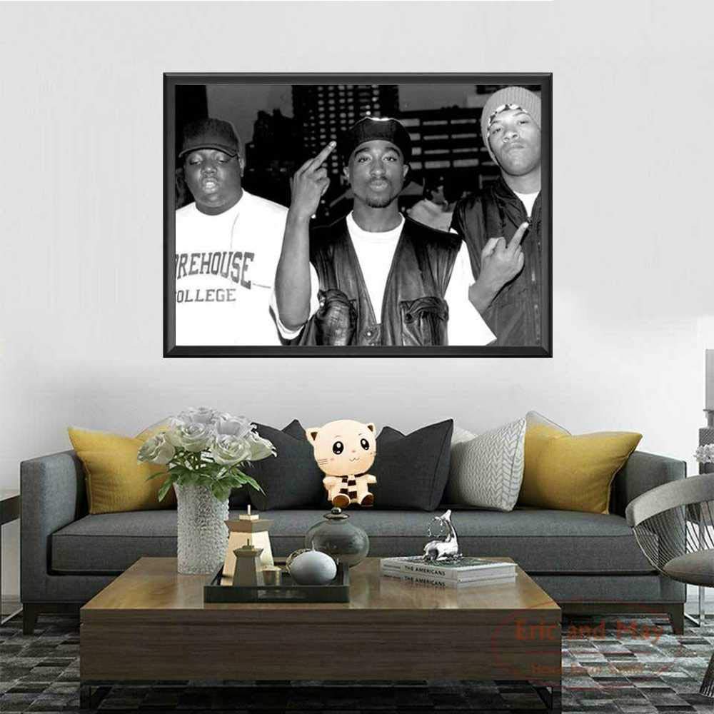 Affiche Toile Photo Notorious Big & Tupac Shakur - Art Moderne Hip-Hop 40x60cm Sans Cadre