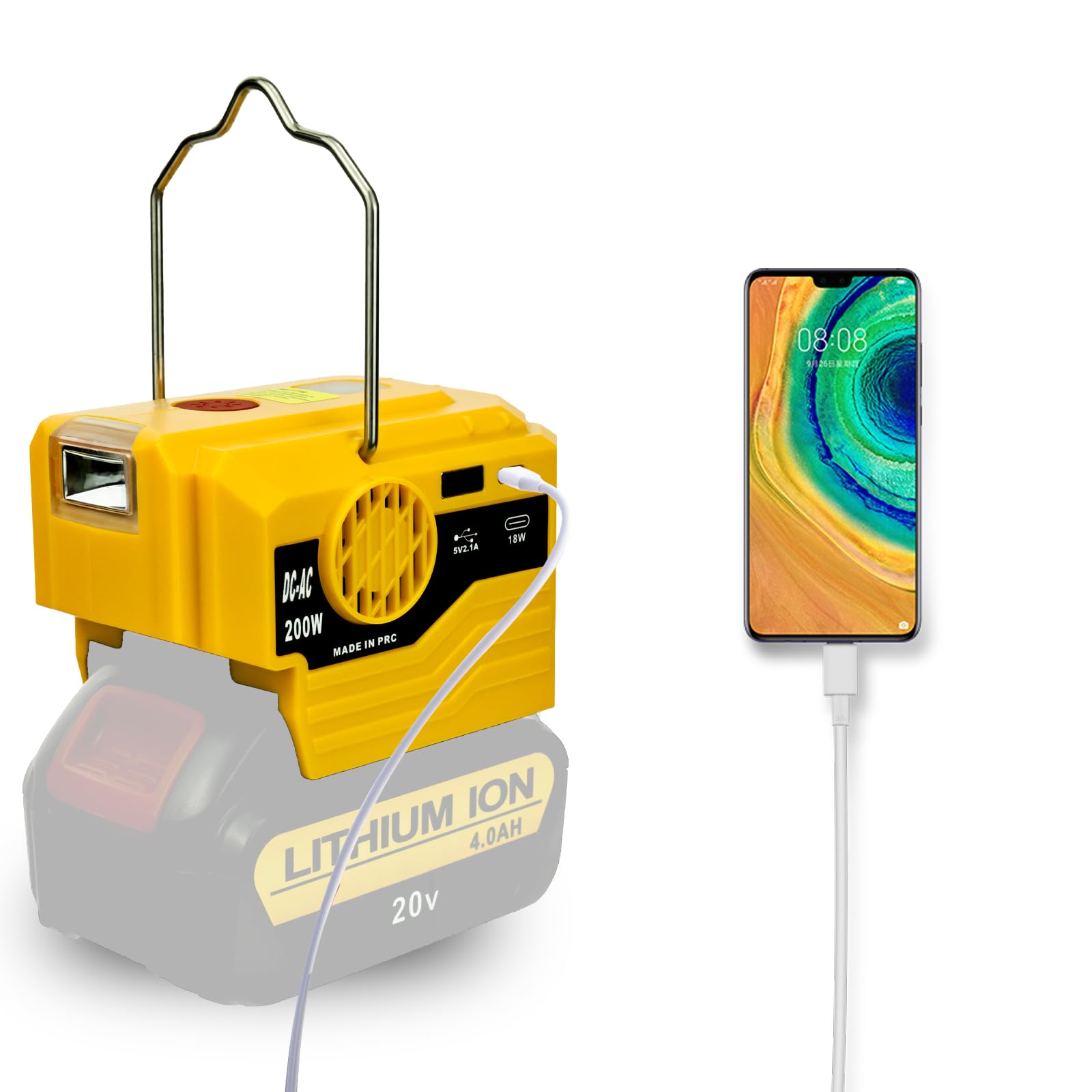 Power Source Battery Adapter For Dewalt 18v 20v Battery Pair