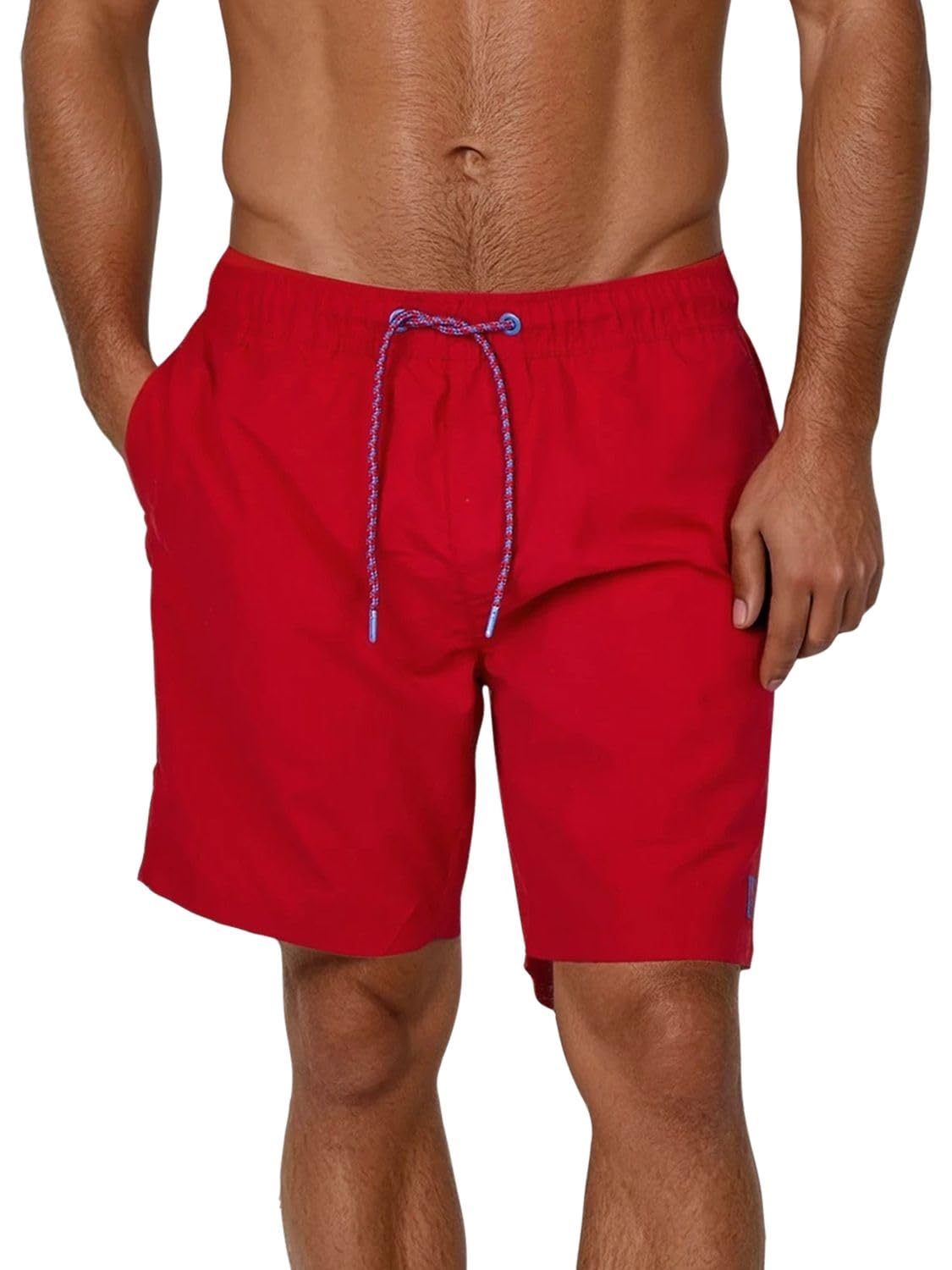 riverso Badehose Herren lang Badeshorts RIVDavid Regular Fit Schwimmhose Elastischer Bund Schwarz Blau Rot Grün Orange S M L XL XXL 3XL 4XL 5XL | Kurze Hose Taschen Shorts Elastischer Bund Schwarz Blau Rot Grün Orange S M L XL XXL 3XL 4XL 5XL