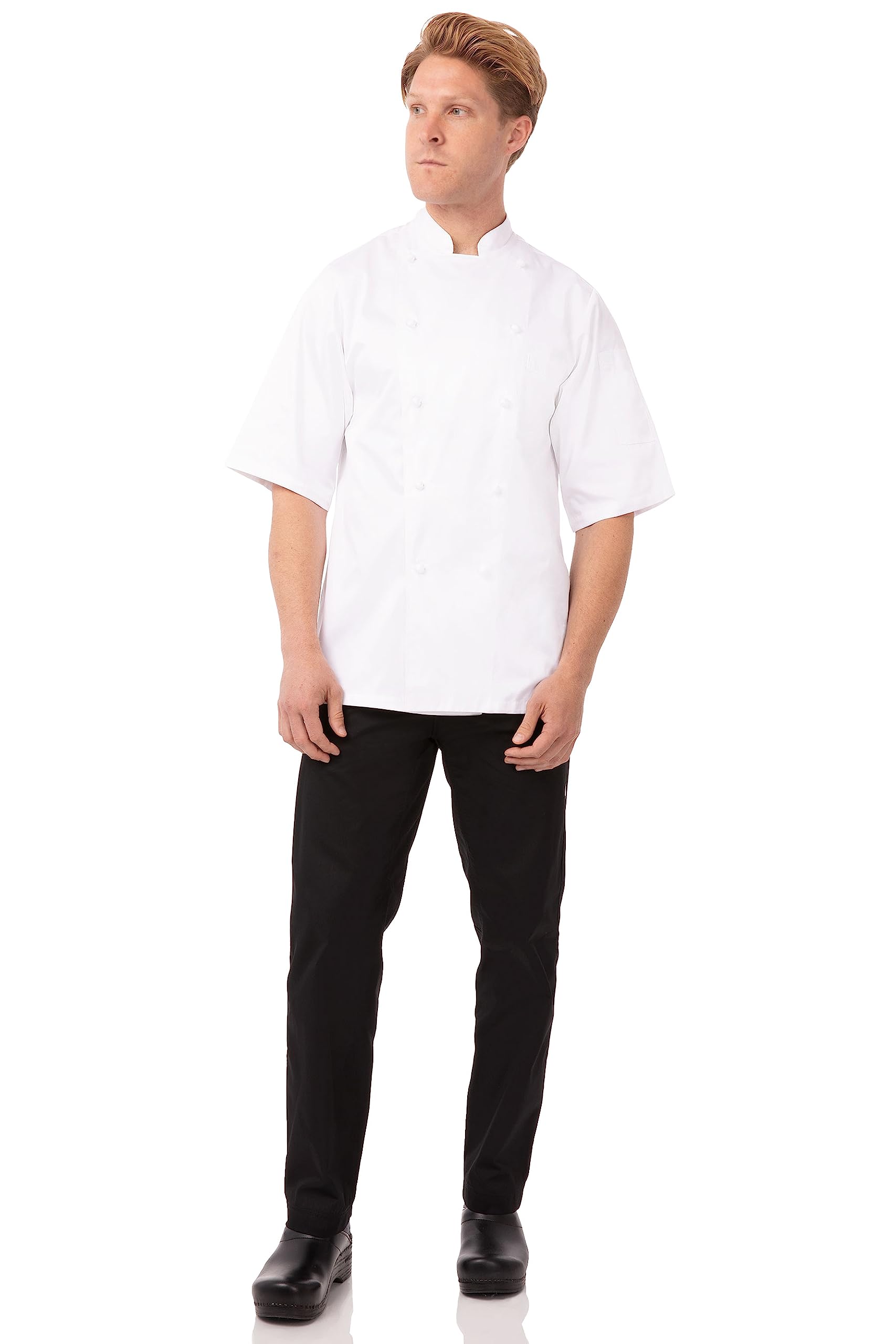 Chef Works - Cappotto da cuoco da uomo, in cotone