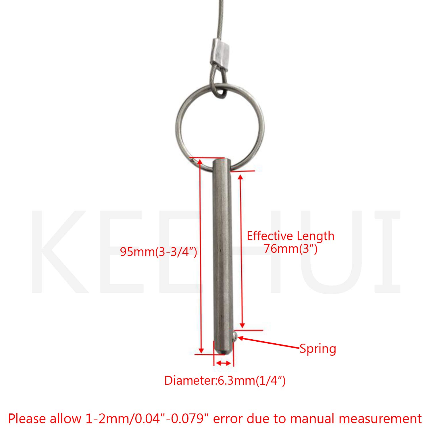 2PIECES of Quick Release Pin 1/4