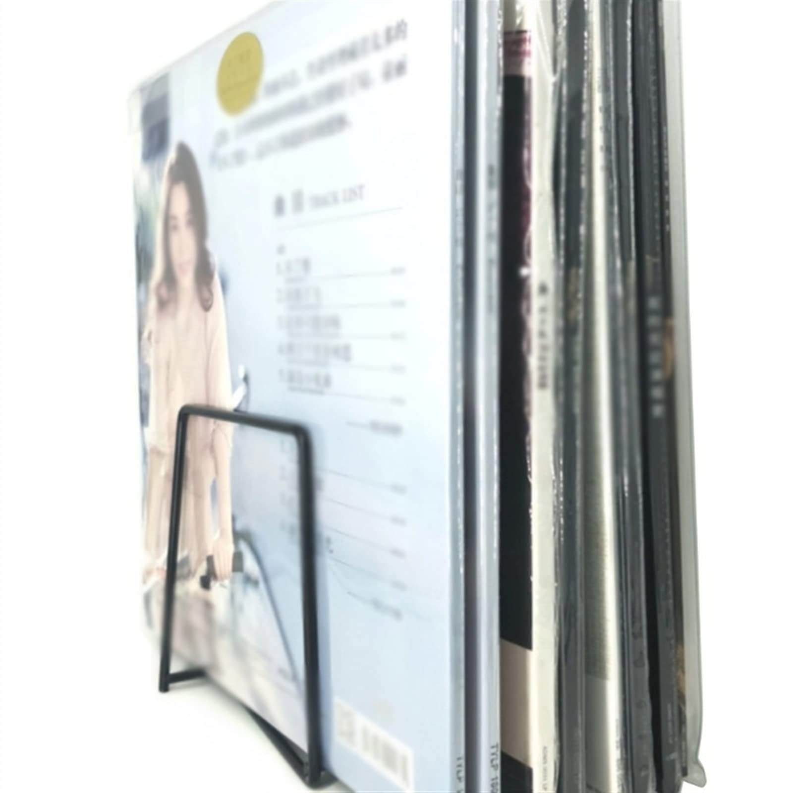 Scatola Porta Dvd/CD Porta CD, Porta Dischi in Vinile in Ferro, Organizer for Libri, riviste e CD, Nero