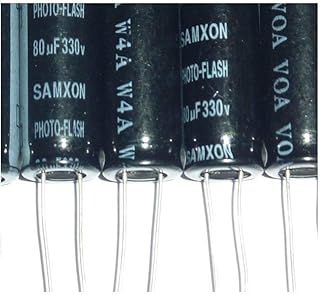10pcs 80uF 330V SAMXON Photo Flash Capacitor 11x28mm 330V80uF PH Capacitors
