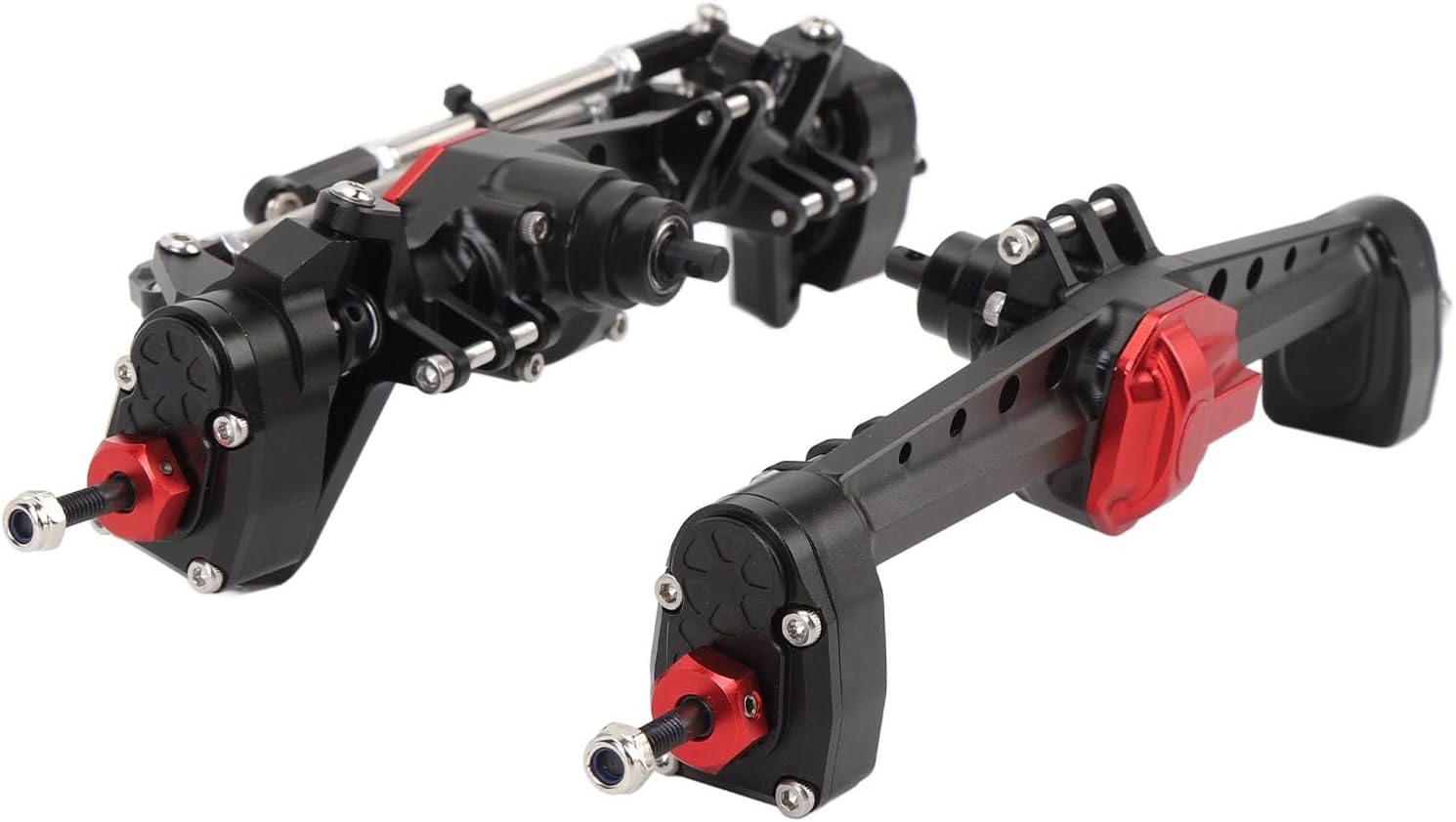 Keenso Axle Aluminum Alloy Front and Rear Portal Axles for SCX10 III 1/10 RC Crawler Car Durable Robust Design for All Terrain Use