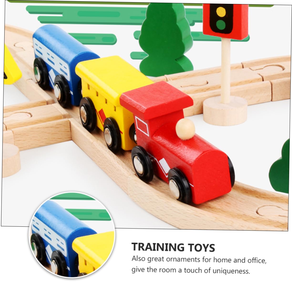 ibasenice Giocattoli Di Legno Puzzle Per Ragazzo Set Vagoni Ferroviari Faggio Continua Creatività Intelligenza Manualità Pazienza