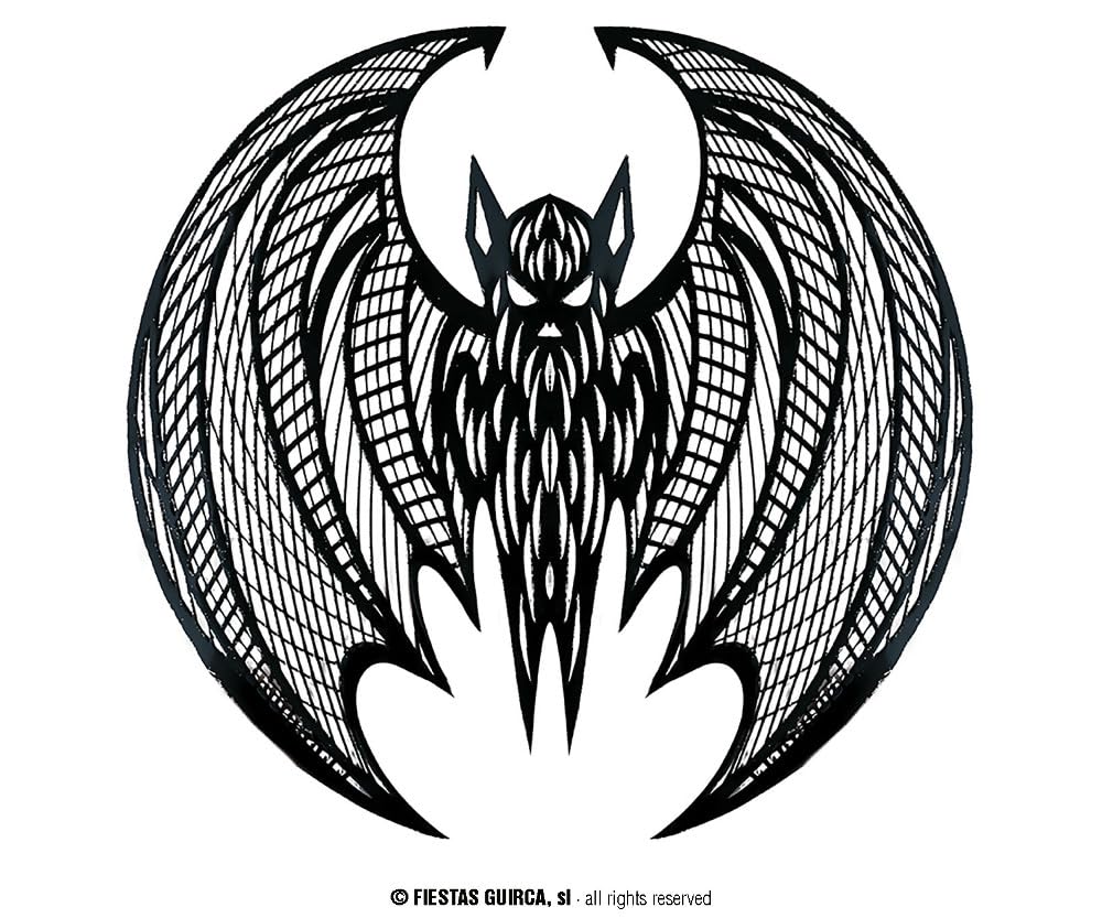 FIESTAS GUIRCA | Salvamantel Murciélago Negro (38 cm) - Decoración de Mesa para Fiestas de Halloween Terroríficas - Ideal para Celebraciones de Miedo - Negro