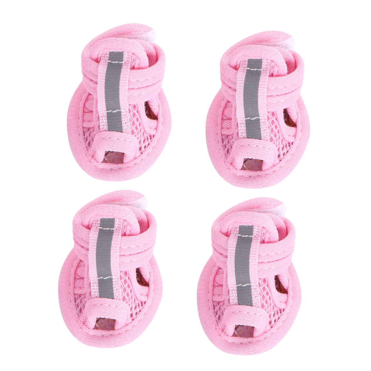 Milisten Dog Shoes Flexible Sole 4pcs Mesh Sandals Pet Dog Boots -Slip Sneakers Size 5
