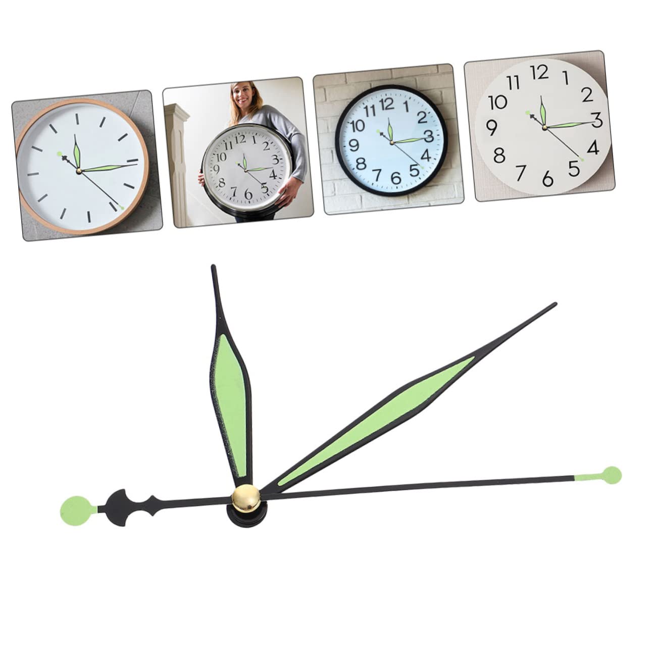 DOITOOL 50 Sätze Leuchtende Hände Zeiger der Wanduhr Ersatz-Uhrzeiger Mechanismen leuchtende Uhrzeiger Teile wanduhren Repair kit dekoringe Bequeme Uhrzeiger dekorative Uhrzeiger Aluminium