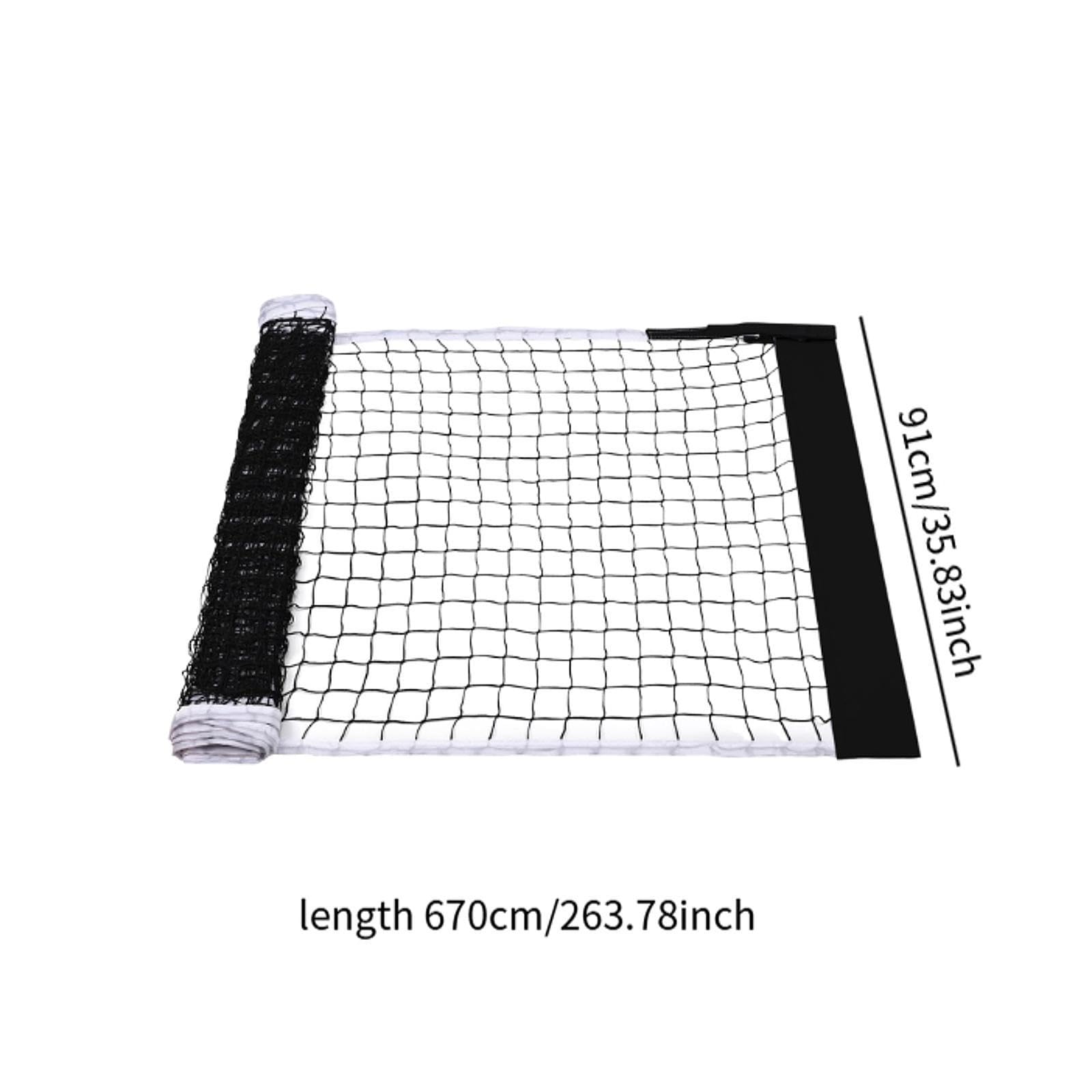 Rete da Pickleball Portatile da 21,98 Piedi (Senza Telaio, Attrezzatura di Ricambio, Rete da Allenamento, Rete da Pickleball per Parco, Partita, Pales