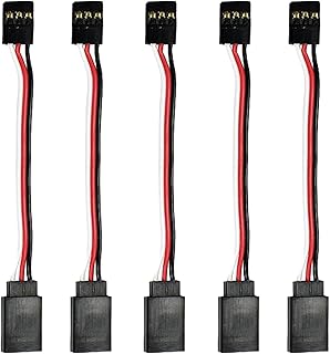 skrnrhrery 3-Pin Servo Extension Line Lead Connector,20cm/7.87(in) 5pcs 30-Core Servo Line, Used for Rc Servo Expansion Compatible with Jr Shuang Ye Remote Control Car Or Plane (6 Sizes)