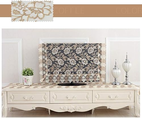 Miniatura 3 de Mantel cuadrado de encaje de poliéster para decoración del hogar, 36 x 36 pulgadas, color beige