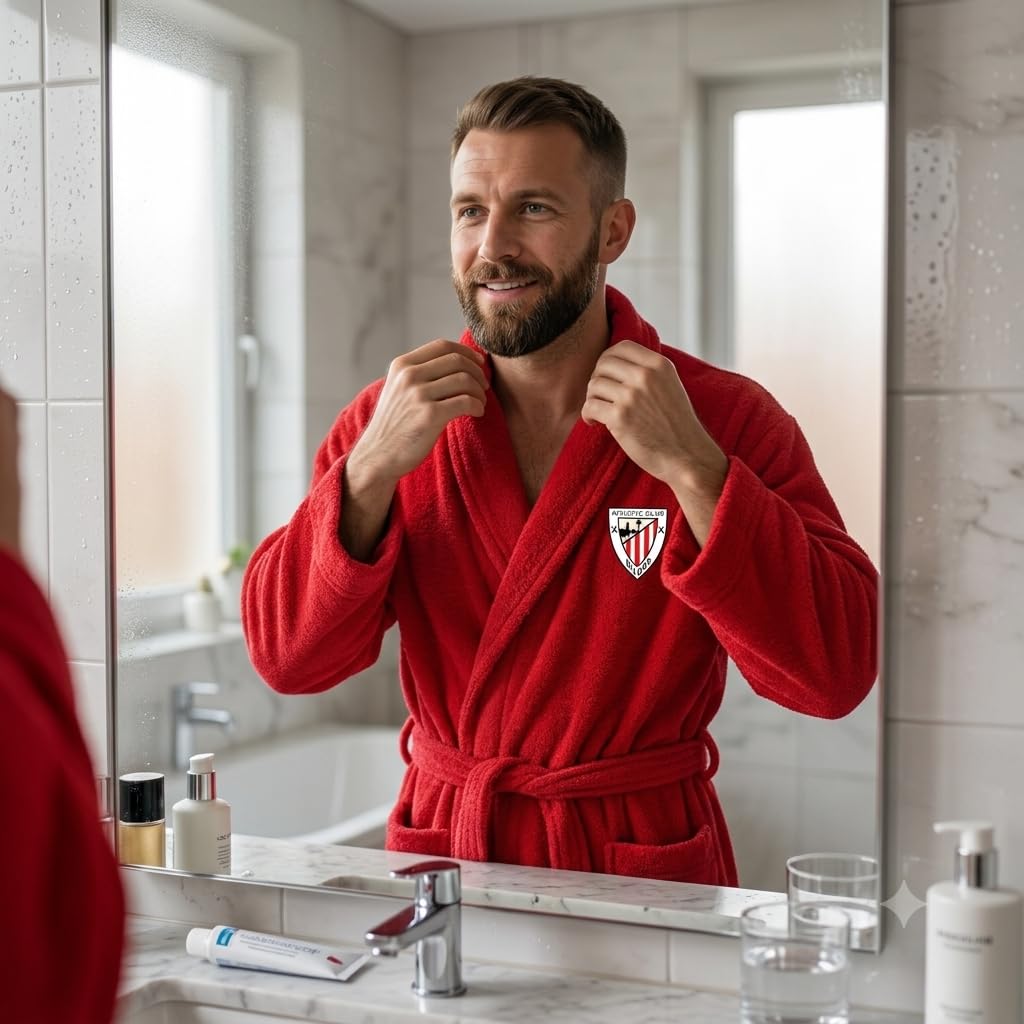 Albornoz de baño de equipos de fútbol, ​​batas de baño para adultos, regalos para aficionados, regalos para mujeres y hombres, regalos