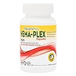 NaturesPlus Hema-Plex Iron - 60 Fast-Acting Capsules - 3 Pack - 85 mg Chelated Iron + Vitamin C & Bioflavonoids for Healthy Red Blood Cells - Vegan, Gluten Free - 90 Total Servings