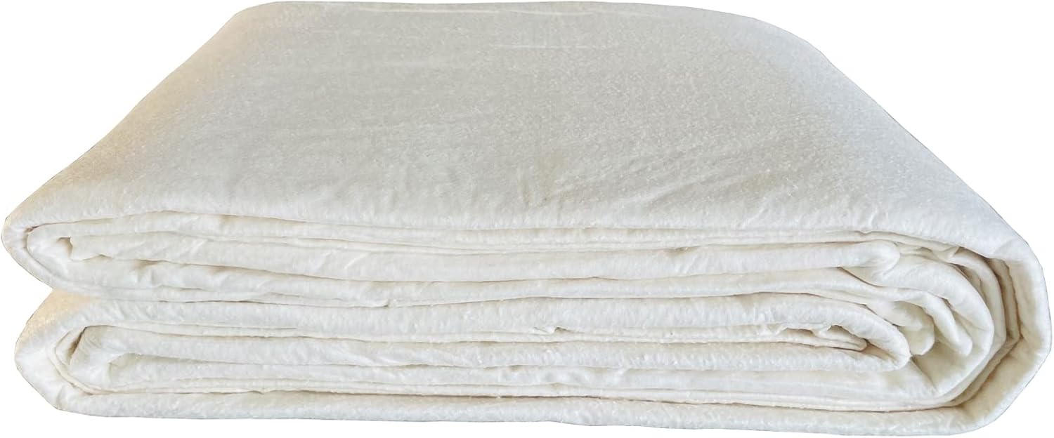 HANPATQUI 96 x 96 inch Quilt Batting Double Size, Natural