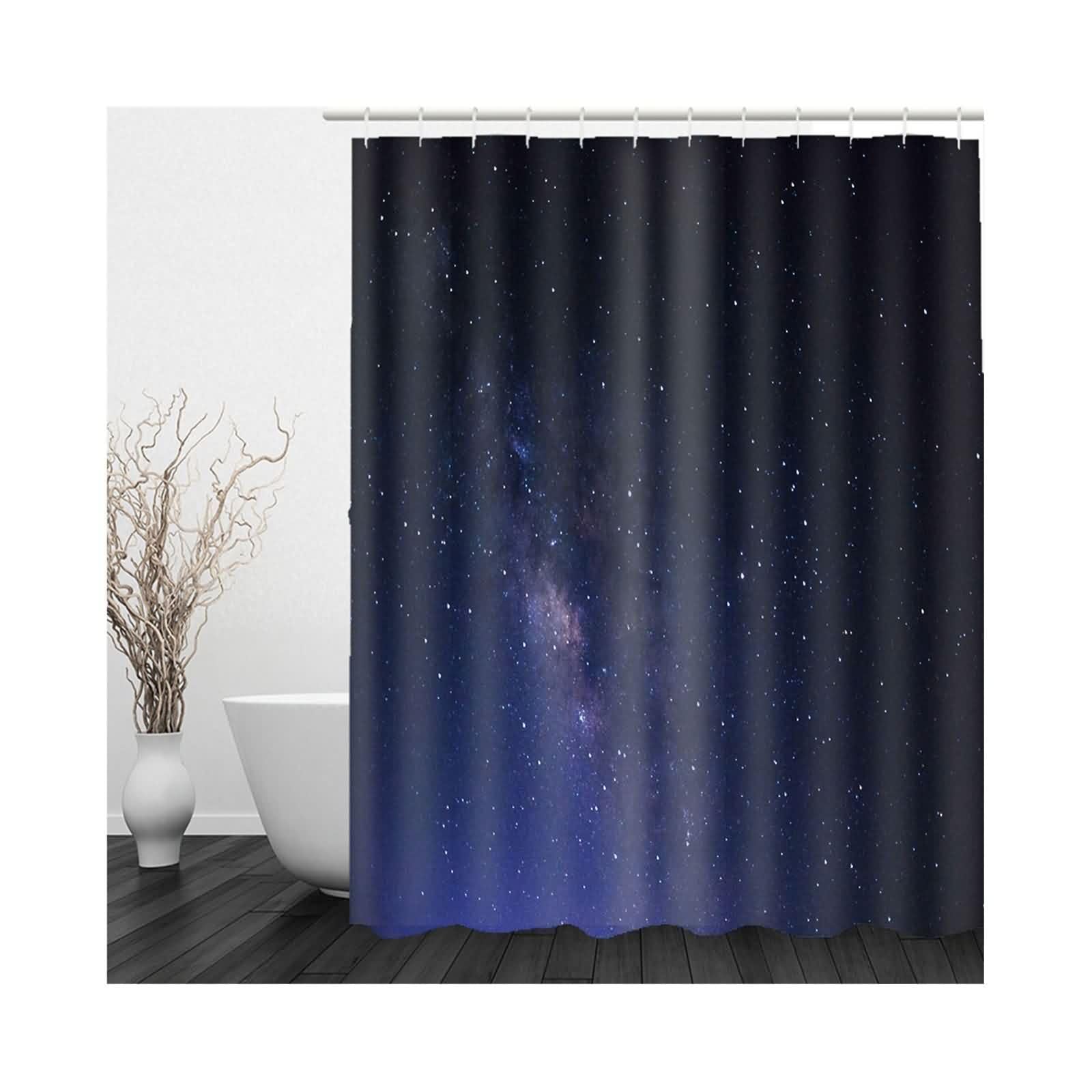 Rideau de douche ciel étoilé polyester pour une décoration de salle de bain
