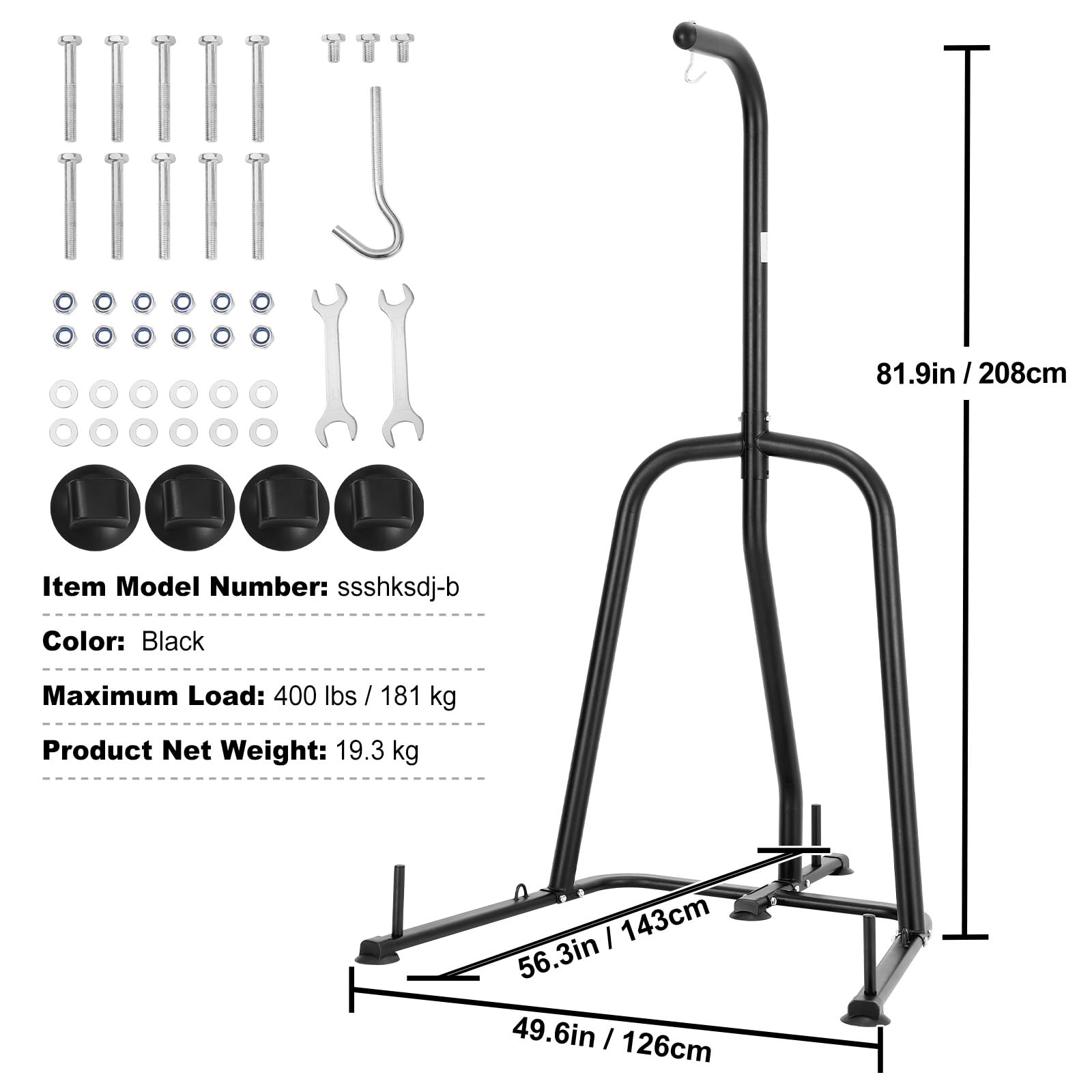 VEVOR Boxsackständer Soporte para Saco de Boxeo, Adultos Unisex