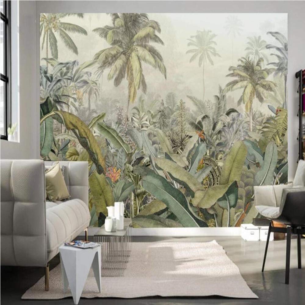 Papier peint 3D forêt tropicale humide WLLLO fresque murale premium