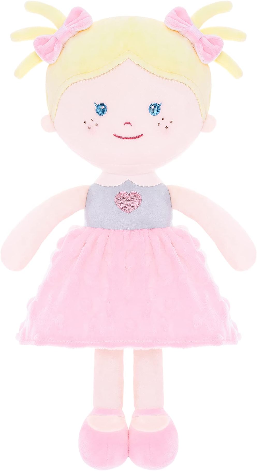 Onetoo Baby Dolls Girl Gifts Soft Plush Toys Milly in Pink Bubble Dress13.5