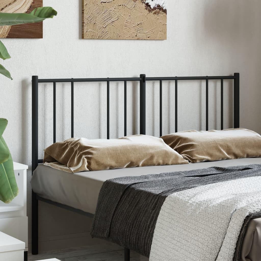 Czarna metalowa głowica 150 cm, solidna osłona zagłówka oparcie łóżka do dekoracji stolika nocnego