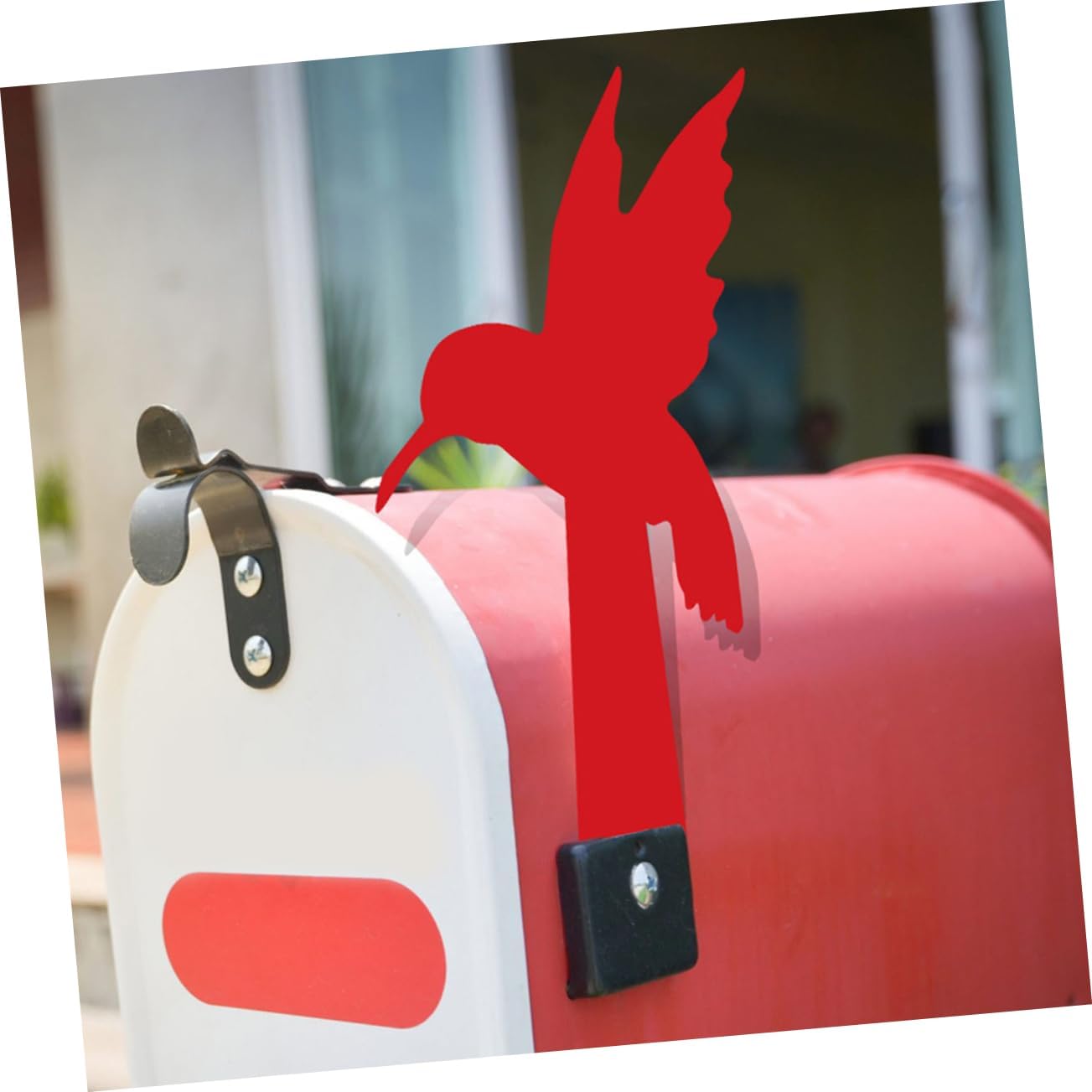 POPETPOP Red Acrylic Bird Mailbox Flag Replacement Decorative Sign image 5