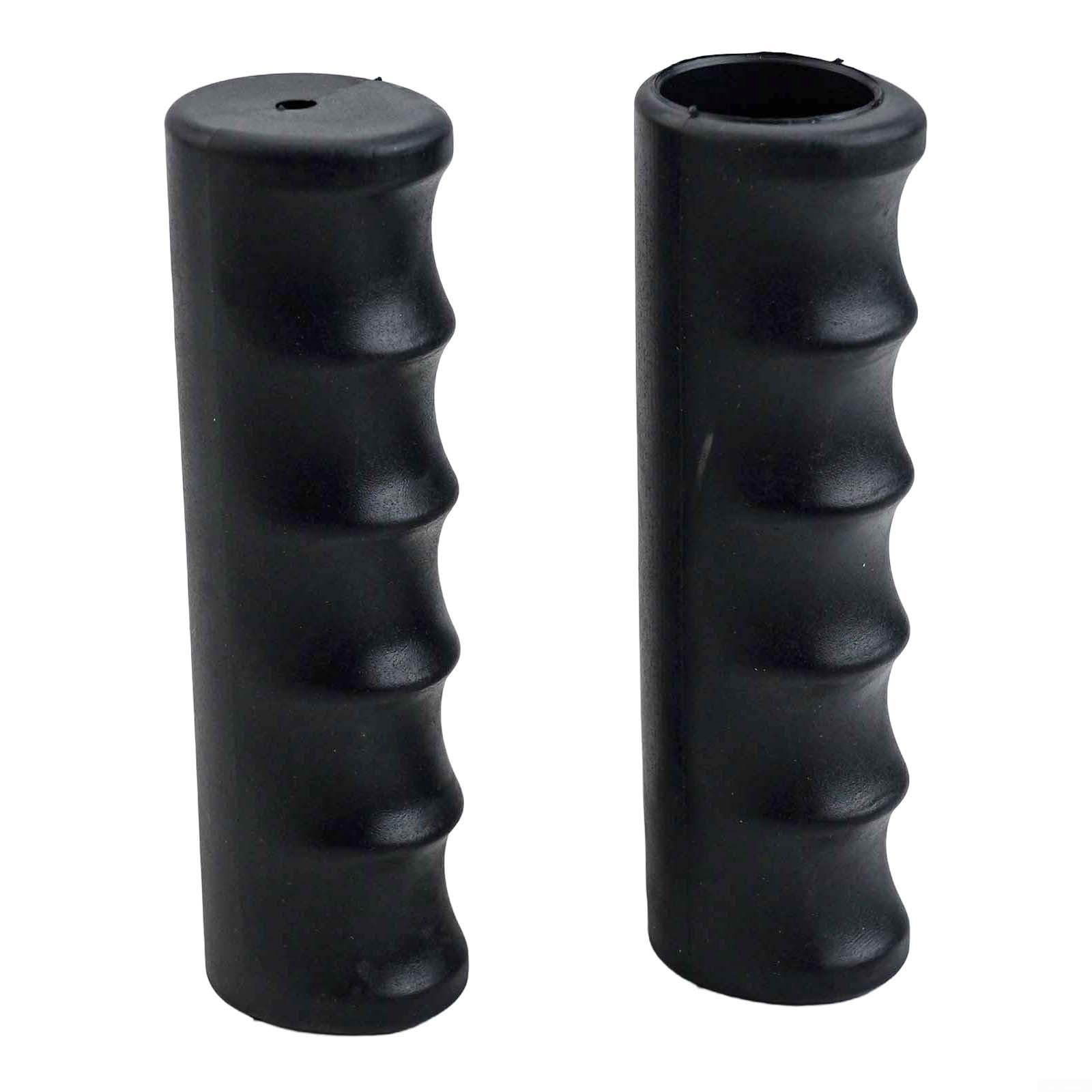 Vootnifig 2 Pack Wheelbarrow Handles Replacement Black Rubber Grips Non-Slip Round Tube Covers for Garden Carts Trolleys(118 x 26mm)