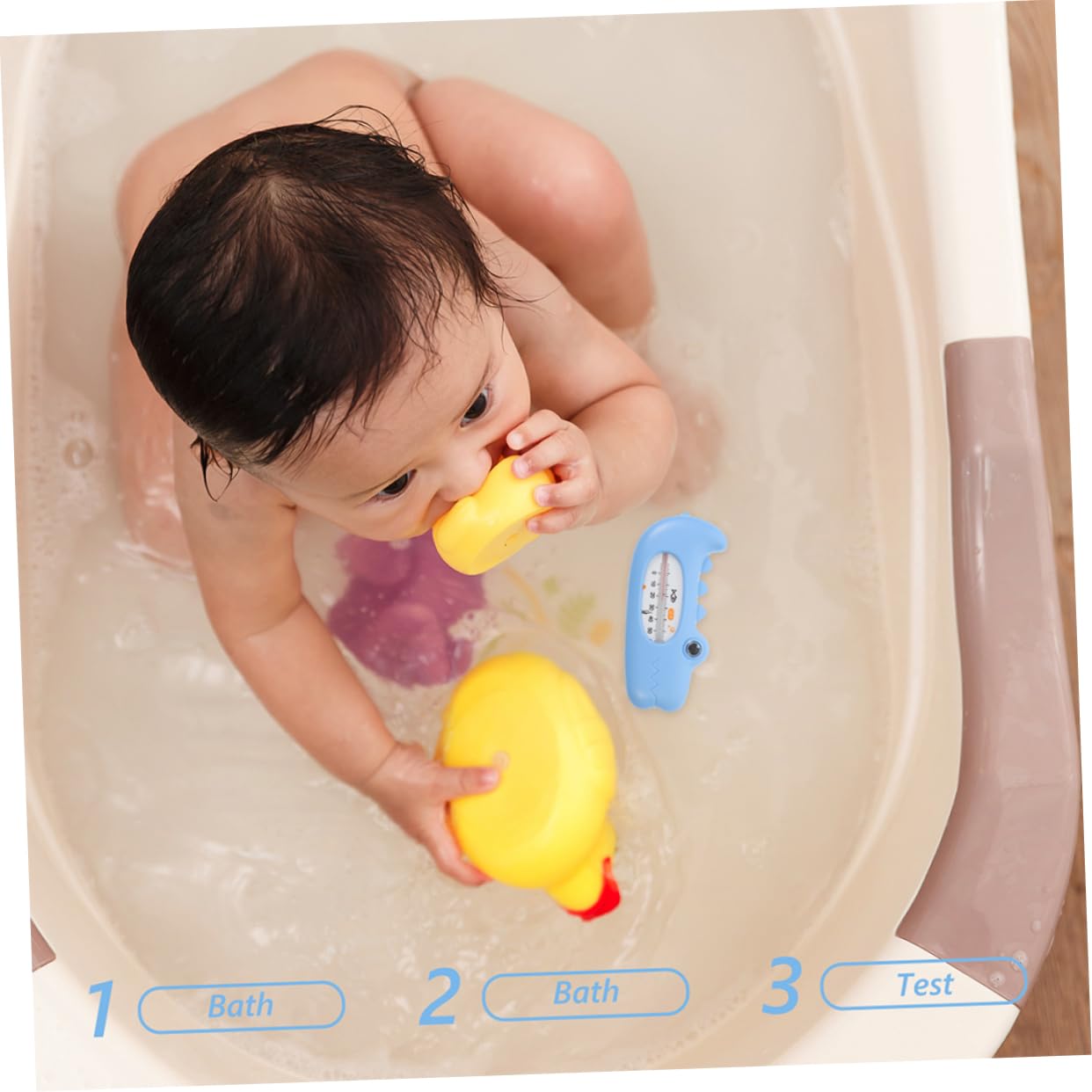 Milisten 5 Ensembles Affichage Du Thermomètre À Eau Température Thermomètre À Eau De Dessin Animé De Spa Pour Bain À Remous Bain- Pp Ciel Bleu 2 Pièces * 5