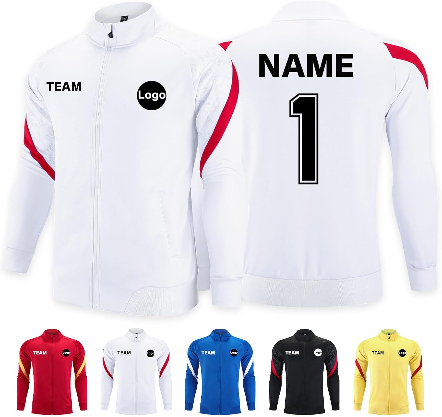Custom Training Top for Kids & Adults Personalized Tracksuit for Men & Women with Your Name Number Team Logo